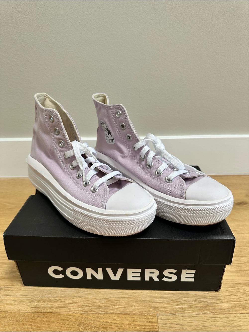 Converse Chuck Taylor All Star Move Platform Hi Pale Amethyst Women’s 7.5 NIB - Picture 4 of 6